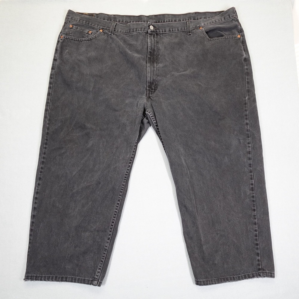 Levi's 550 Jeans Mens 58x30 Black Relaxed Fit Tapered Leg Denim Workwear Pants